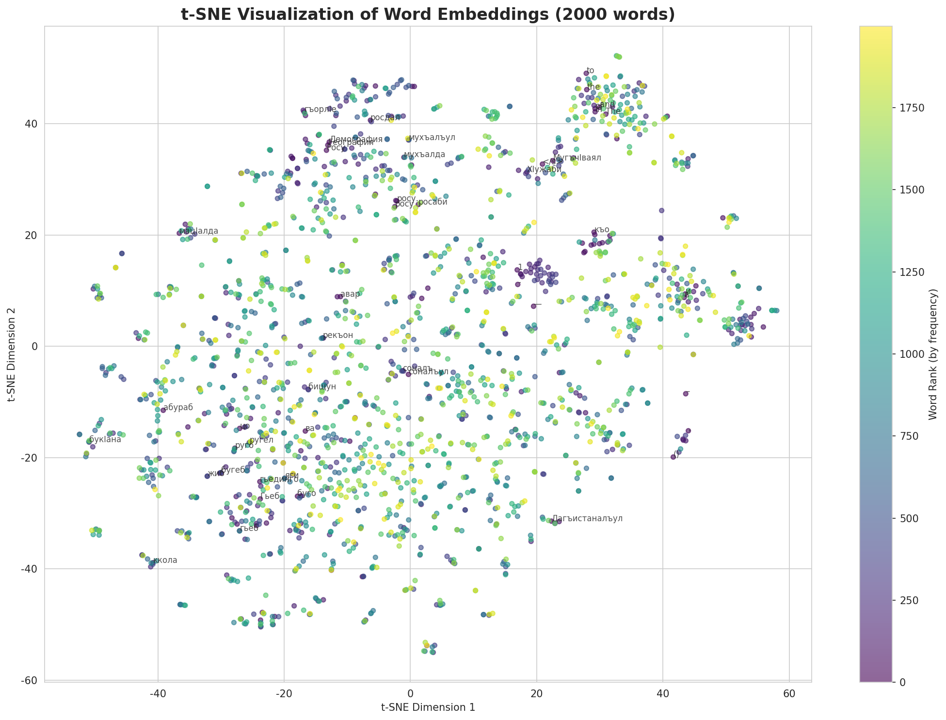 t-SNE Words